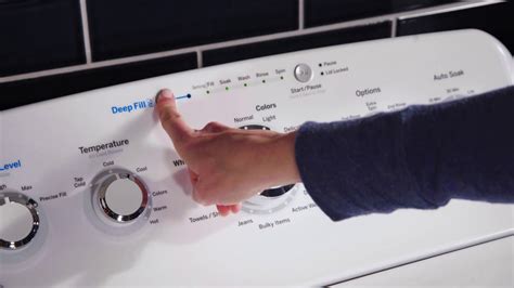 How To Fill Washer With Water GE Appliances Top Load Washer - Deep Fill - YouTube